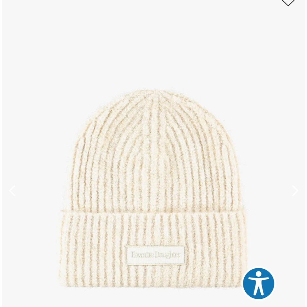 Favorite daughter Ivory Ribbed Knit Beanie